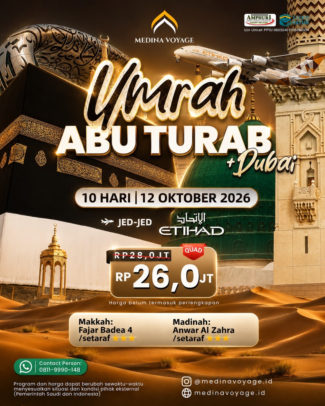 Umrah 10 Hari + Dubai