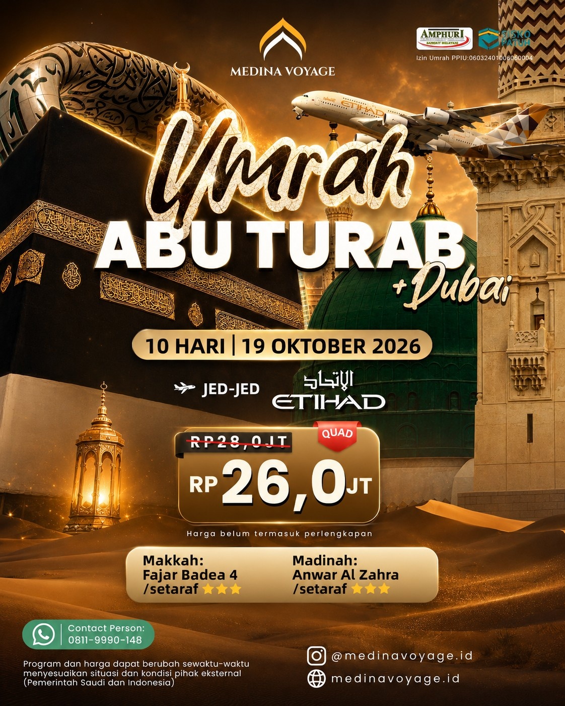 Umrah 10 Hari + Dubai