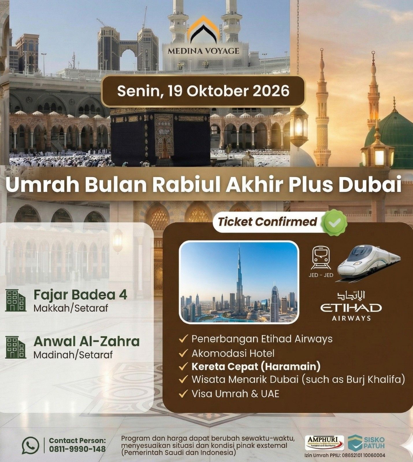 Umrah 10 Hari + Dubai